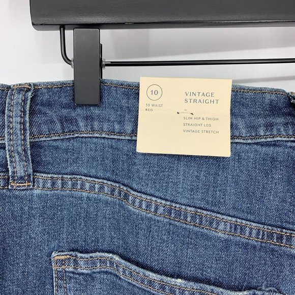 Universal Thread Jeans Vintage Straight High Rise Stretch Blue NWT - Picture 9 of 12